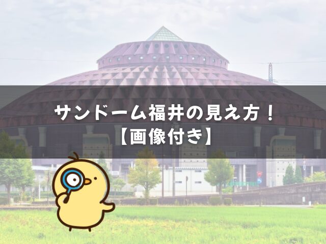 サンドーム福井の見え方も画像付きで紹介！