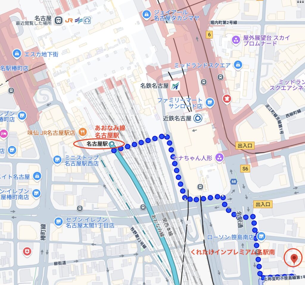 くれたけインプレミアム名駅南の地図