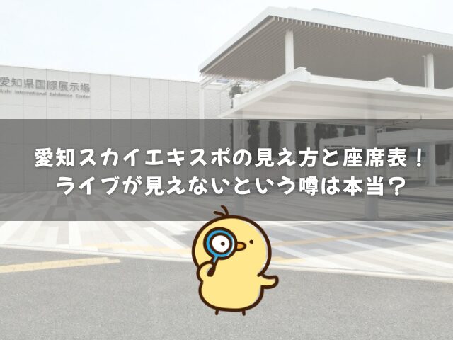 愛知スカイエキスポのライブの見え方と座席表！見えないという噂は本当？