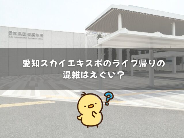 愛知スカイエキスポのライブ帰りの混雑はえぐい？