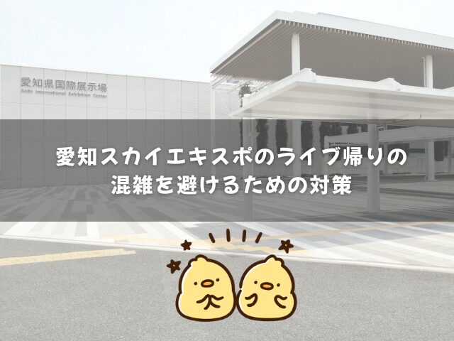 愛知スカイエキスポのライブ帰りの混雑を避けるための対策
