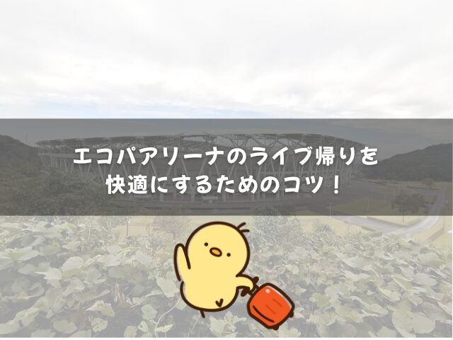 エコパアリーナのライブ帰りを快適にするためのコツ！