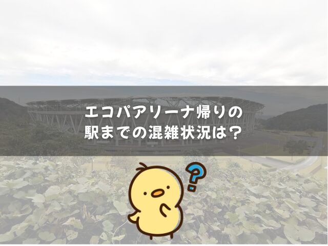 エコパアリーナ帰りの駅までの混雑状況は？