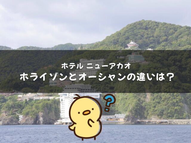 ホテル ニューアカオホライゾンとオーシャンの違いは？