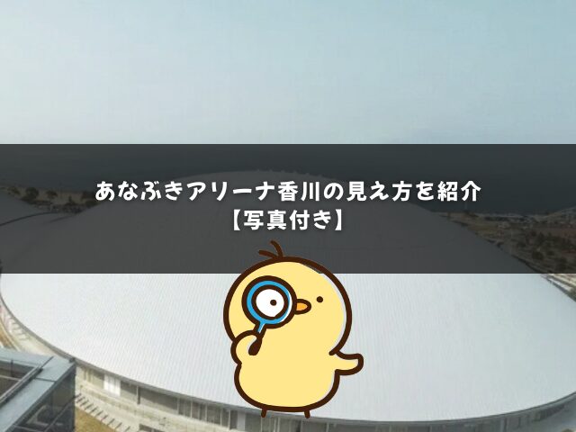 あなぶきアリーナ香川のアリーナやスタンドの見え方を紹介【写真付き】