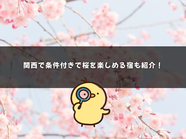 関西で条件付きで桜を楽しめる宿も紹介！